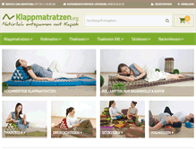 Tablet Screenshot of klappmatratzen.org